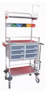 Acme Enterprises 125mm Stainless Steel Crash Cart ACME 1051