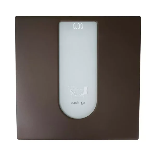 Equinox Personal Digital Weighing Scale for Body Weight White & Brown, EQ-EB-9100
