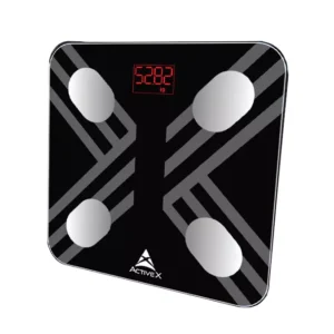 ActiveX Savvy Plus Rechargeable Body Fat Digital Bathroom Scale with Batteries, ACTIV-BFS-11