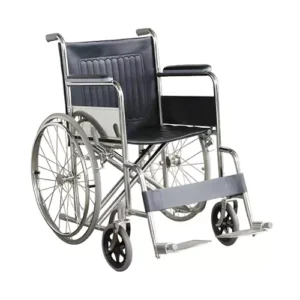 ABCO SURGICOS Steel Manual Wheelchair with Fixed Armrest and Footrest, KY809