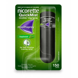 NICORETTE ? QUICKMIST MOUTHSPRAY ( NICOTINE 1 MG / MOUTHSPRAY ) FRESHMINT SUITABLE FOR LIGHT & HEAVY SMOKERS 150 SPRAYS