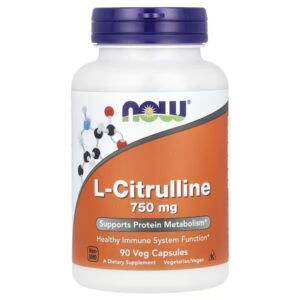 NOW Foods, L-Citrulline, 750 mg, 90 Veg Capsules