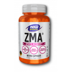 NOW ZMA SPORTS RECOVERY DIETARY SUPPLEMENT ( VITAMIN B6 PYRIDOXINE + MAGNESIUM + ZINC ) 90 VEG CAPSULES