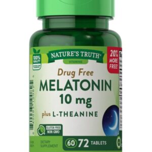 Nature?s Truth Melatonin 10mg plus L-Theanine tablets 72?s