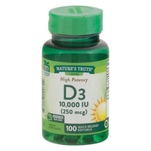 Nature?s Truth Vitamin D3 10000 IU Softgels | 100?s