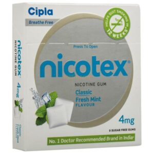 Nicotex 4mg Classic Fresh Mint Flavour Gum 9?s