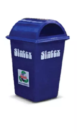Buy Online Sintex 80 L Rectangular Dome Lid Dustbin Dark Blue GBR 08 01 We Deliver Worldwide