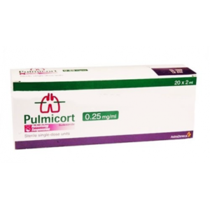 PULMICORT 0.25 MG / ML ( BUDESONIDE ) 20 NEBULIZER SUSPENSION 2 ML VIALS
