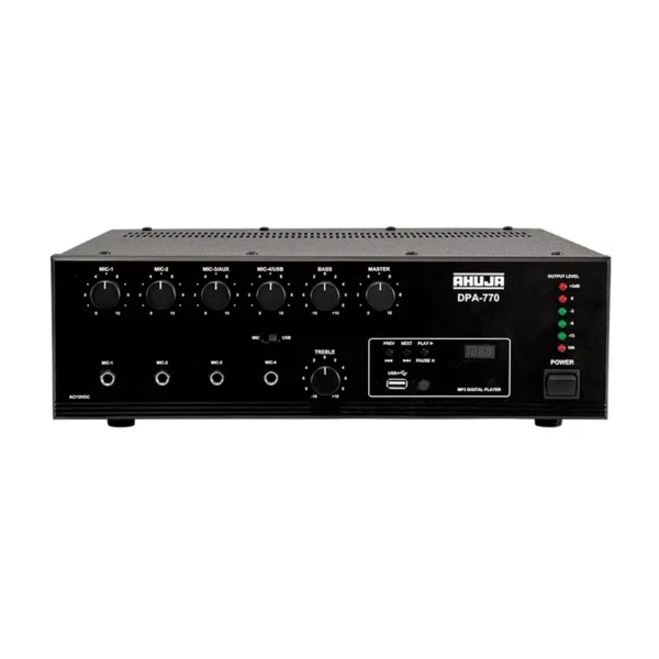 Ahuja DPA-770 75 Watts Medium Wattage Pa Mixer Amplifier with Built-In Digital Player