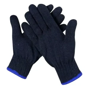 BRALA 50 g Cotton Safety Gloves (Blue, M Size)