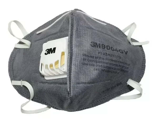 3M 9004 GV Flat Fold Particulate Respirator Mask Grey