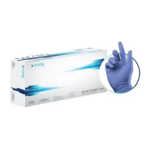Matig GNB30 Powder Free Nitrile Examination Gloves Blue (Pack of 100 Piece)
