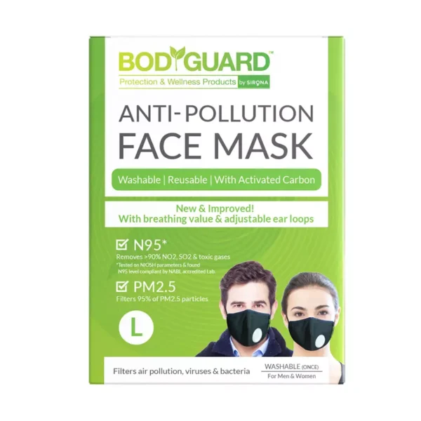 Bodyguard Large N95+Pm2.5 Anti Pollution Face Mask With Valve And Activated Carbon FSP338
