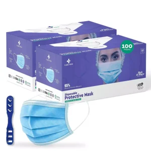 CARE VIEW CV-3PLY-BLUE-100 Disposable Mask ( Pack of 100)
