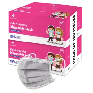 CARE VIEW CV-4PLY-KID-GREY-100 Kids Face Mask (Pack of 100)