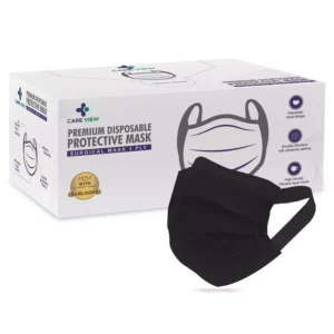 CARE VIEW CV-3PLY-BLACK-SF-50 Disposable Mask ( Pack of 50)