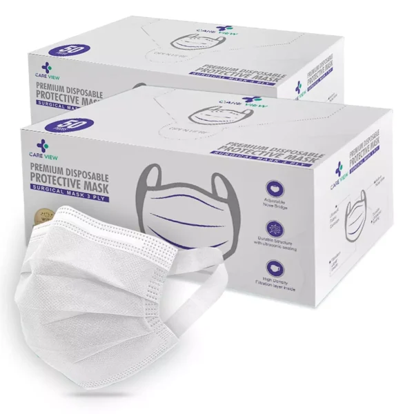 CARE VIEW CV-3PLY-WHITE-SF-200 Disposable Mask ( Pack of 200)