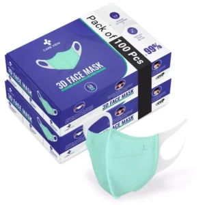 CARE VIEW CV-3PLY-3D-GREEN-25 Disposable Mask (Pack of 25)