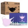 CARE VIEW CV-3PLY-3D-PINK-POUCH-400 Disposable Mask ( Pack of 400)
