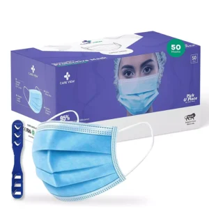 CARE VIEW CV-3PLY-BLUE-50 Disposable Mask ( Pack of 50)