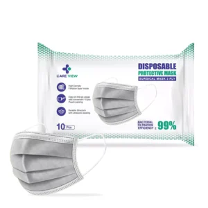 CARE VIEW CV-3PLY-GREY-POUCH-100 Disposable Mask ( Pack of 100)