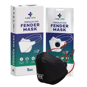 CARE VIEW CV-FENDER-EL-BLACK-5 N95 Anti Pollution Mask (Pack of 5)