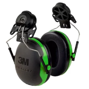 3M 93045937285 Peltor X-Series Cap-Mount Earmuffs Black and Green X1P3E
