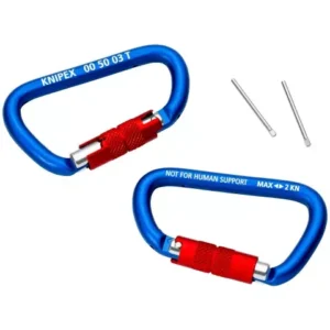 Knipex 00 50 03 T BK Carabiner Set of 2 Pcs (Load Capacity: 2 KN)