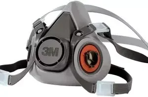 3M 6200 Reusable Half Mask Respirator without Catridges Grey Pack of 1