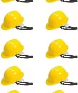FIREWELD Yellow Plastic Safety Helmet, (Pack of 10)
