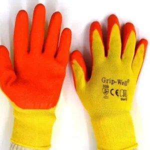 GWS Full Finger Dipped Hand Glove Yellow & Orange