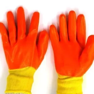 GWS PVC Full Dipped Glove Yellow & Orange 6 inch Size