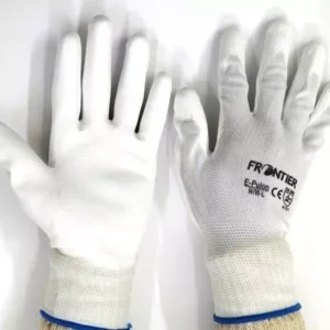 GWS Hand Gloves White Color 1-5 Inch Size (Pack of 1 Pair)