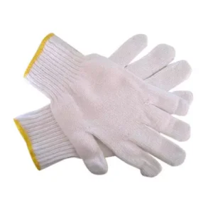 GWS Cotton 60 g Knitted Hand Gloves White (Pack of 1 Pair)