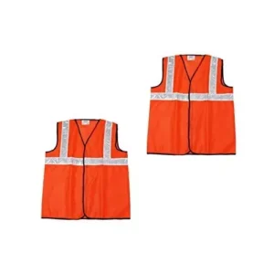 Ladwa Reflective Strips Jacket for Reflective Safety Polyster Orange