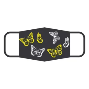 ORILEY OA5078 Universal Unisex Reusable Cotton Face Mask Butterfly design (Pack of 5)
