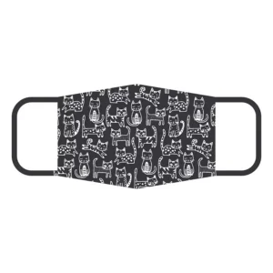 ORILEY OA5075 Universal Unisex Reusable Cotton Face Mask cat design (Pack of 5)