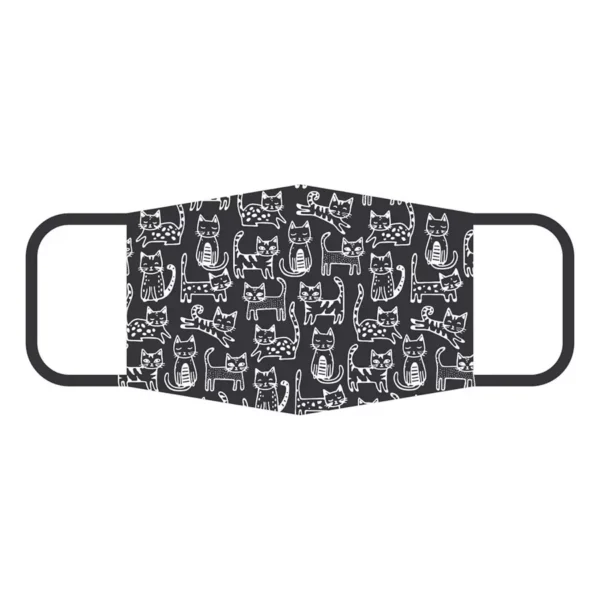 ORILEY OA5075 Universal Unisex Reusable Cotton Face Mask cat design (Pack of 5)