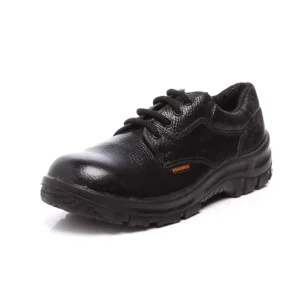 Agarson Ertiga Genuine Leather Steel Toe Black Safety Shoes