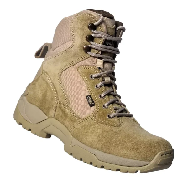 Allen Cooper AC-6053 Camel Zipper Combat Safety Boot