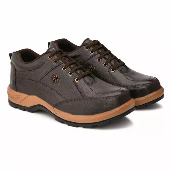 Enrich Field 35BR Pure Leather Anti-Skid Safety Shoe With Steel Toe Brown