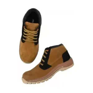 Adzon 2272 Steel Toe High Ankle Tan Genuine Leather Safety Shoe