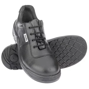 Liberty Warrior CASSINO PU Single Density Steel Toe Low Ankle Black Leather Safety Shoe