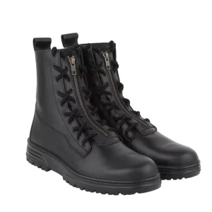 Liberty Warrior FLYING_BOOT_7190-25 PU Hard Toe High Ankle Black Leather Safety Shoe