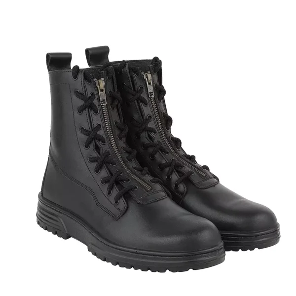 Liberty Warrior FLYING_BOOT_7190-25 PU Hard Toe High Ankle Black Leather Safety Shoe