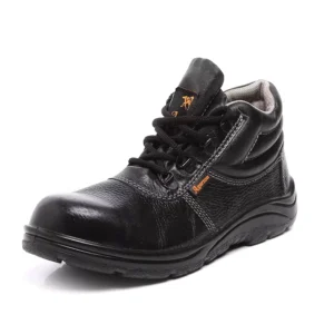 Agarson Rockford Genuine Leather Steel Toe Black Safety Shoes