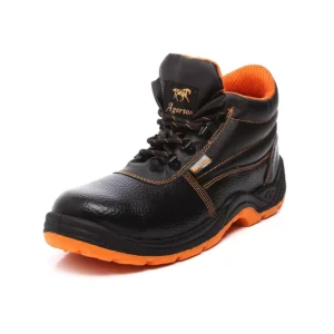 Agarson Landrover Dual Density Steel Toe Black & Orange Safety Shoes
