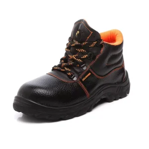 Agarson Innova PVC Sole Steel Toe Black & Orange Safety Shoes