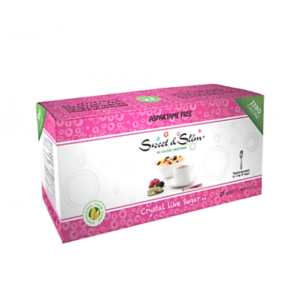 SWEET & SLIM ZERO CALORIE SWEETENER ASPARTAME FREE 25 SACHETS