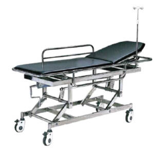 Stainless steel stretcher for emergency treatment with adjustable height E-5